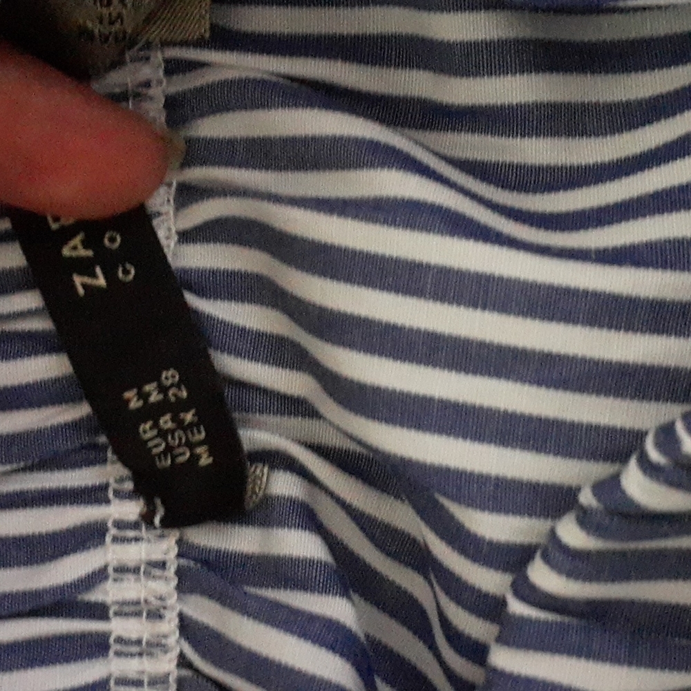 Zara Basic Collection Striped Off Shoulder Top SI… - image 5